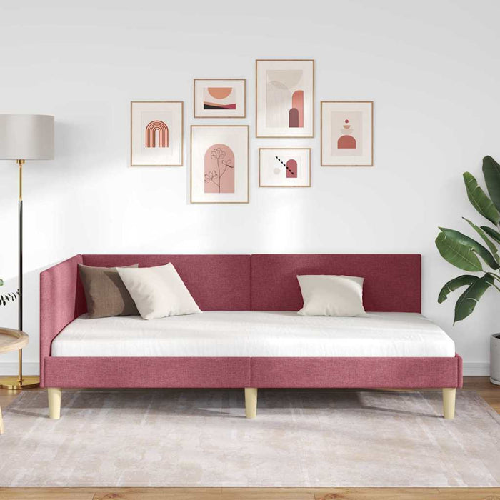 Cadru de pat colțar Altele cu headboard bordo 80 x 200 cm - WALTI WALTI