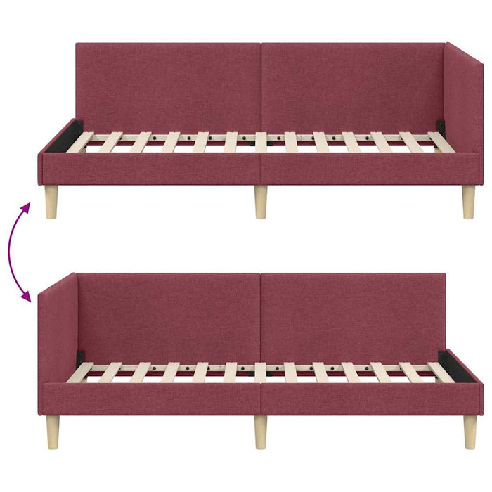 Cadru de pat colțar Altele cu headboard bordo 80 x 200 cm - WALTI WALTI