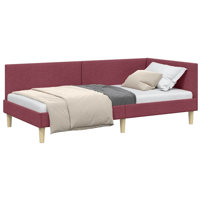 Cadru de pat colțar Altele cu headboard bordo 80 x 200 cm - WALTI WALTI