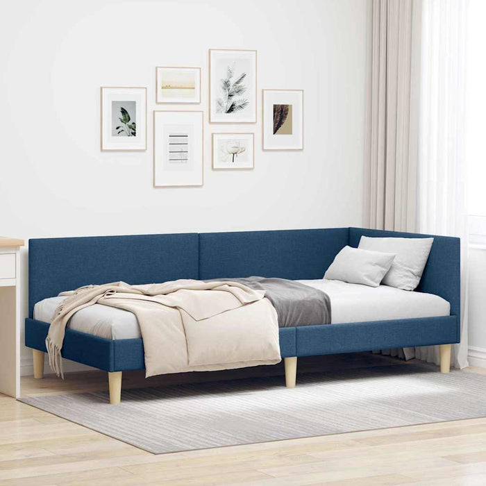Cadru de pat colțar Altele cu headboard albastru 80 x 200 cm - WALTI WALTI