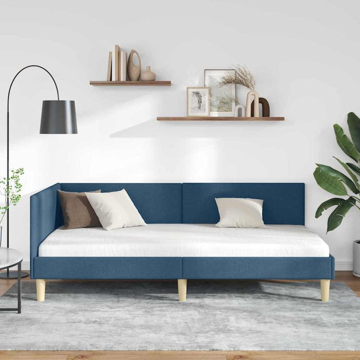 Cadru de pat colțar Altele cu headboard albastru 80 x 200 cm - WALTI WALTI