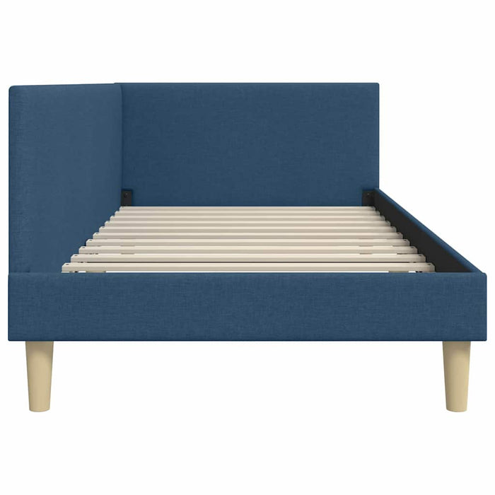 Cadru de pat colțar Altele cu headboard albastru 80 x 200 cm - WALTI WALTI
