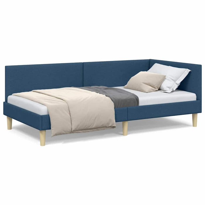Cadru de pat colțar Altele cu headboard albastru 80 x 200 cm - WALTI WALTI