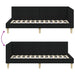 Cadru de pat colțar Altele cu headboard Negru 90 x 190 cm - WALTI WALTI