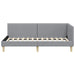 Cadru de pat colțar Altele cu headboard Gri deschis 90 x 200 cm - WALTI WALTI