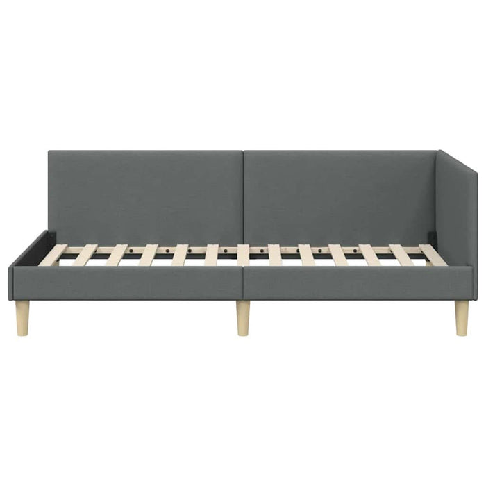 Cadru de pat colțar Altele cu headboard Gri închis 90 x 200 cm - WALTI WALTI