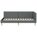Cadru de pat colțar Altele cu headboard Gri închis 90 x 200 cm - WALTI WALTI