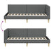 Cadru de pat colțar Altele cu headboard Gri închis 90 x 200 cm - WALTI WALTI