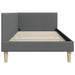 Cadru de pat colțar Altele cu headboard Gri închis 90 x 200 cm - WALTI WALTI