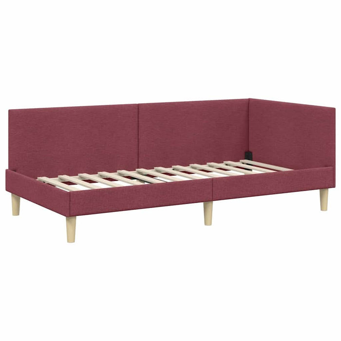 Cadru de pat colțar Altele cu headboard bordo 90 x 200 cm - WALTI WALTI