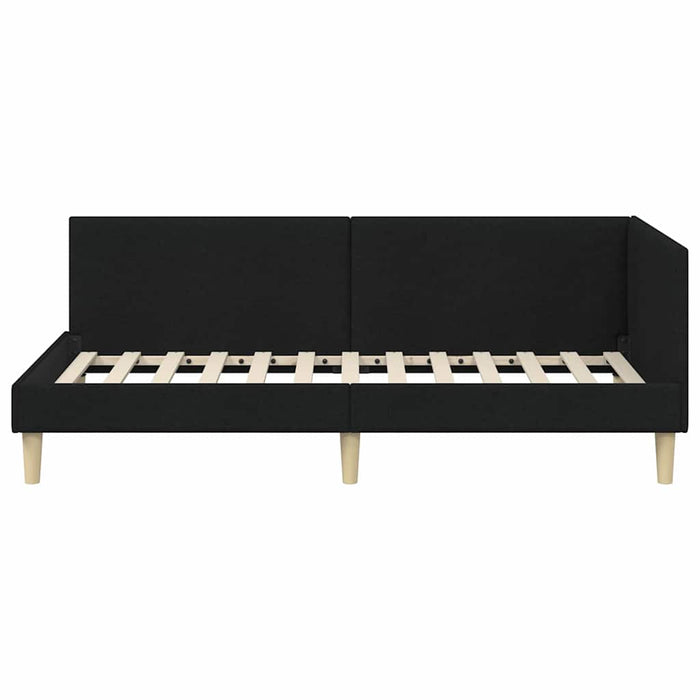 Cadru de pat colțar Altele cu headboard Negru 100 x 200 cm - WALTI WALTI