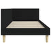 Cadru de pat colțar Altele cu headboard Negru 100 x 200 cm - WALTI WALTI