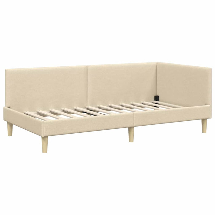 Cadru de pat colțar Altele cu headboard Crem 100 x 200 cm - WALTI WALTI