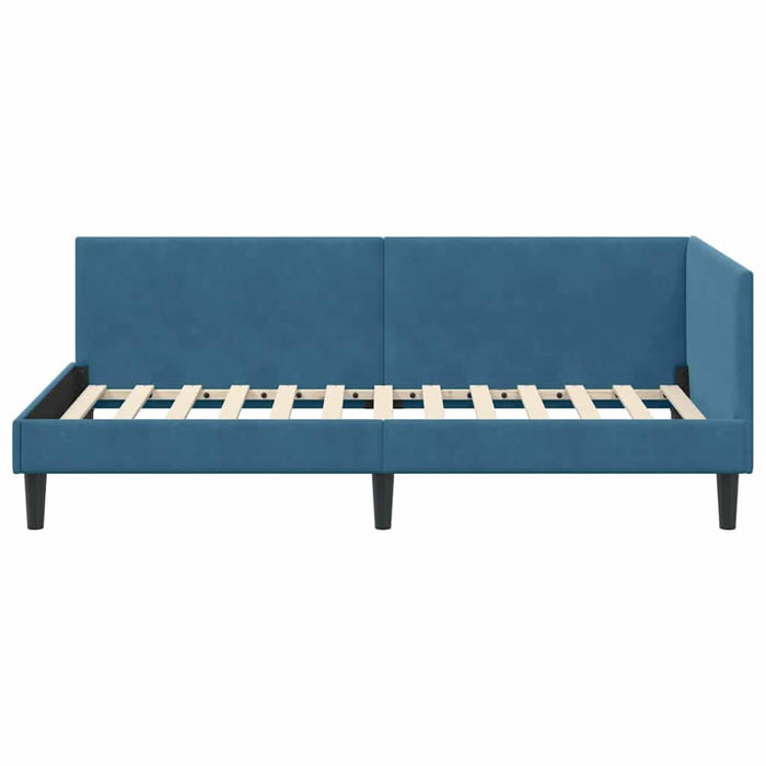 Cadru de pat colțar Altele cu headboard albastru 80 x 200 cm - WALTI WALTI