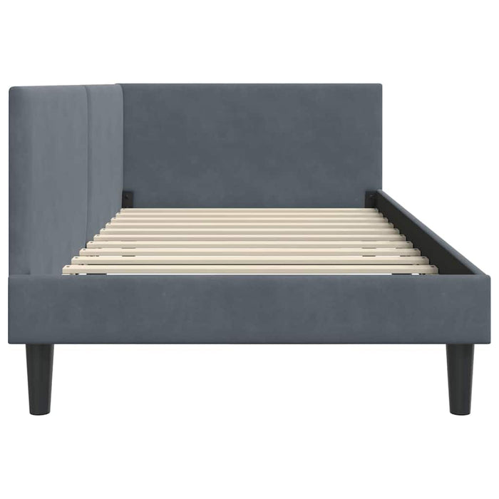 Cadru de pat colțar Altele cu headboard Gri închis 80 x 200 cm - WALTI WALTI