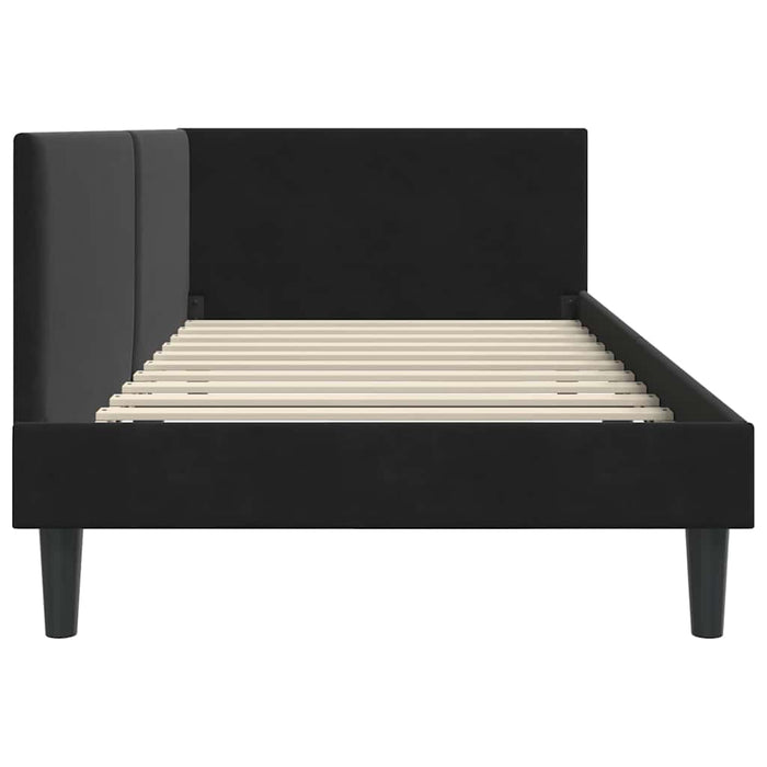 Cadru de pat colțar Altele cu headboard Negru 80 x 200 cm - WALTI WALTI
