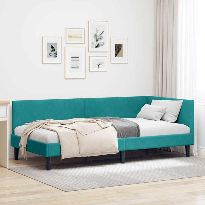 Cadru de pat colțar Altele cu headboard Turcoaz 80 x 200 cm - WALTI WALTI