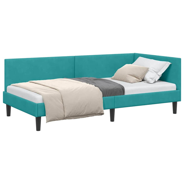 Cadru de pat colțar Altele cu headboard Turcoaz 80 x 200 cm - WALTI WALTI