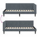 Cadru de pat colțar Altele cu headboard Gri închis 90 x 190 cm - WALTI WALTI