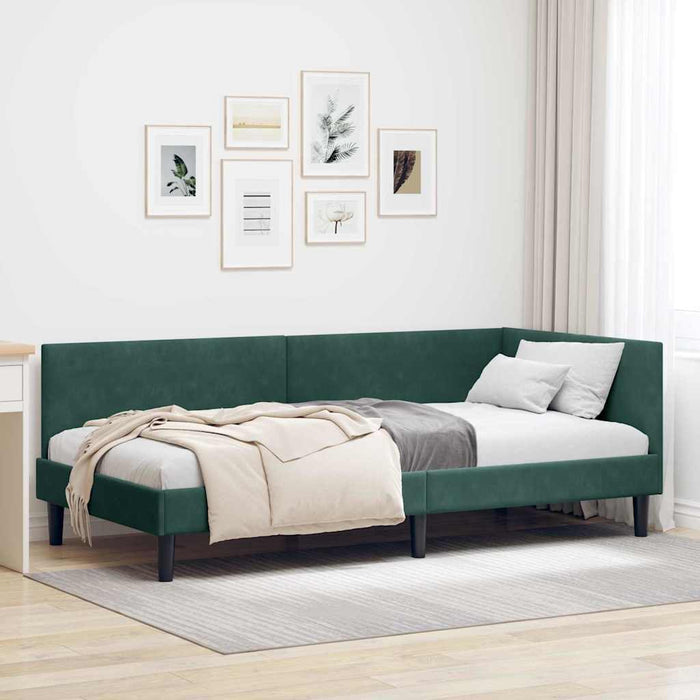 Cadru de pat colțar Altele Manual Verde închis 90 x 190 cm - WALTI WALTI