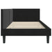 Cadru de pat colțar Altele cu headboard Negru 90 x 190 cm - WALTI WALTI