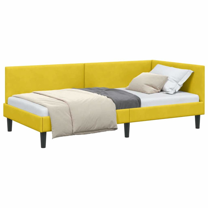 Cadru de pat colțar Altele cu headboard Galben 90 x 190 cm - WALTI WALTI