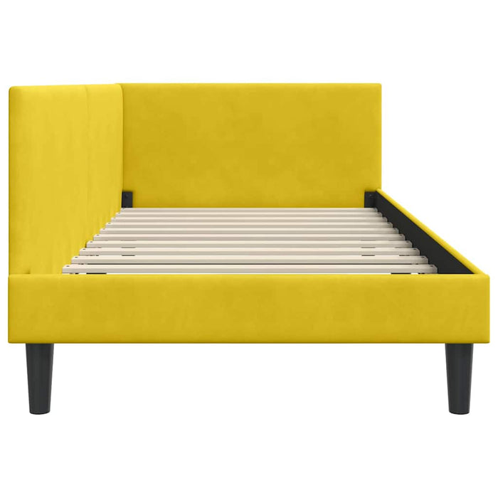 Cadru de pat colțar Altele cu headboard Galben 90 x 190 cm - WALTI WALTI