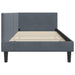 Cadru de pat colțar Altele cu headboard Gri închis 90 x 200 cm - WALTI WALTI