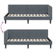 Cadru de pat colțar Altele cu headboard Gri închis 100 x 200 cm - WALTI WALTI