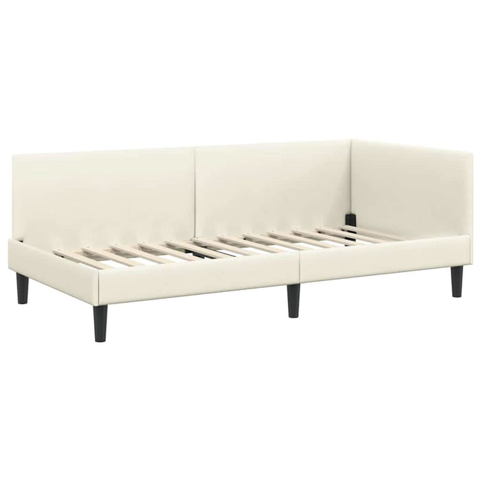 Cadru de pat colțar Altele cu headboard Crem 100 x 200 cm - WALTI WALTI