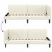 Cadru de pat colțar Altele cu headboard Crem 100 x 200 cm - WALTI WALTI