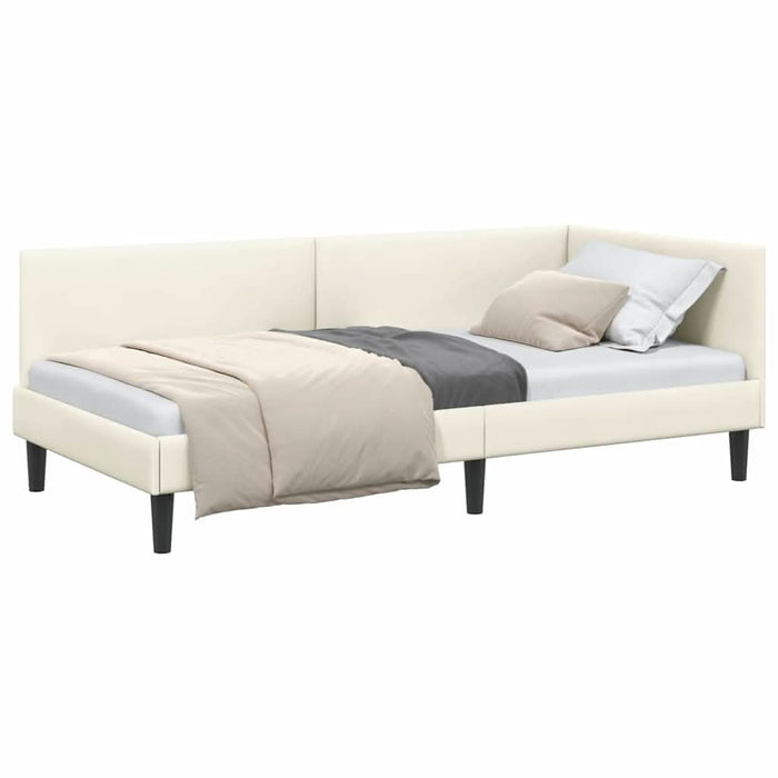 Cadru de pat colțar Altele cu headboard Crem 100 x 200 cm - WALTI WALTI