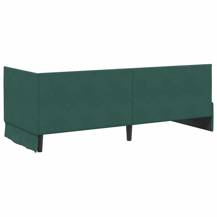 Cadru de pat colțar Verde închis 80 cm x 200 cm Catifea - WALTI WALTI