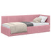Cadru de pat colțar cu headboard Roz 80 cm x 200 cm Catifea - WALTI WALTI
