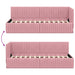 Cadru de pat colțar cu headboard Roz 80 cm x 200 cm Catifea - WALTI WALTI