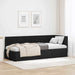 Cadru de pat colțar cu headboard Negru 80 cm x 200 cm Catifea - WALTI WALTI
