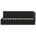 Cadru de pat colțar cu headboard Negru 80 cm x 200 cm Catifea - WALTI WALTI