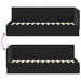 Cadru de pat colțar cu headboard Negru 80 cm x 200 cm Catifea - WALTI WALTI