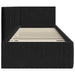 Cadru de pat colțar cu headboard Negru 80 cm x 200 cm Catifea - WALTI WALTI