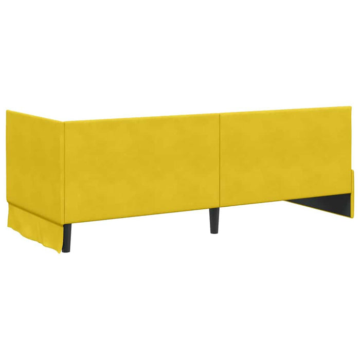 Cadru de pat colțar cu headboard Galben 80 cm x 200 cm Catifea - WALTI WALTI