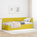 Cadru de pat colțar cu headboard Galben 90 cm x 190 cm Catifea - WALTI WALTI