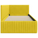 Cadru de pat colțar cu headboard Galben 90 cm x 190 cm Catifea - WALTI WALTI