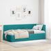 Cadru de pat colțar cu headboard Turcoaz 90 cm x 190 cm Catifea - WALTI WALTI
