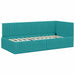 Cadru de pat colțar cu headboard Turcoaz 90 cm x 190 cm Catifea - WALTI WALTI