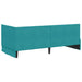 Cadru de pat colțar cu headboard Turcoaz 90 cm x 190 cm Catifea - WALTI WALTI