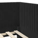 Cadru de pat colțar cu headboard Negru 90 cm x 200 cm Catifea - WALTI WALTI