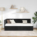 Cadru de pat colțar cu headboard Negru 90 cm x 200 cm Catifea - WALTI WALTI