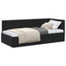 Cadru de pat colțar cu headboard Negru 90 cm x 200 cm Catifea - WALTI WALTI