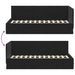 Cadru de pat colțar cu headboard Negru 90 cm x 200 cm Catifea - WALTI WALTI