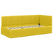 Cadru de pat colțar cu headboard Galben 90 cm x 200 cm Catifea - WALTI WALTI